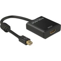 DeLOCK Mini DisplayPort > HDMI adapter Zwart, 0,2 meter, 4K