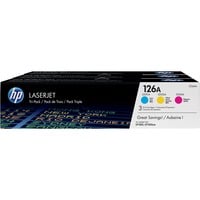 HP 126A LaserJet tonercartridge (CF341A), 3-pack Cyaan / magenta / geel