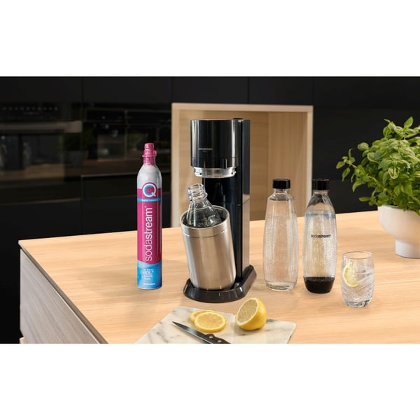Sodastream Duo glazen flessen kan Transparant/zwart, 2 stuks, 1 liter