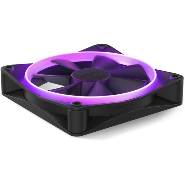 NZXT F120 RGB Single 120x120x26 case fan Zwart, 4pins PWM fanconnector