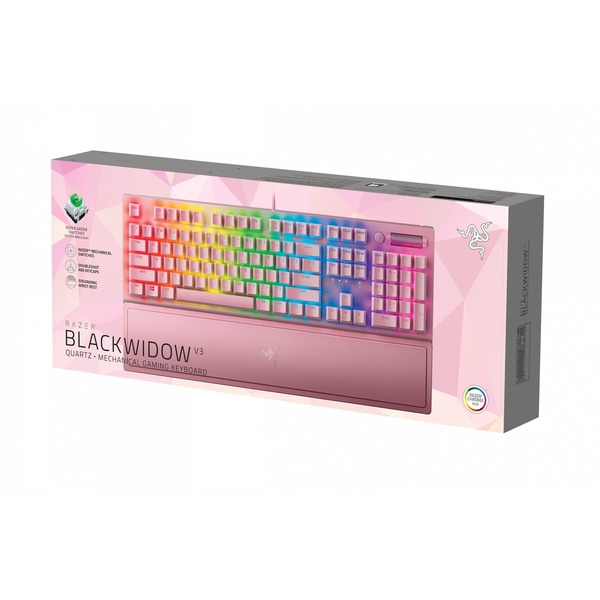 Razer BlackWidow V3 Quartz, gaming toetsenbord Roze, US layout, Razer