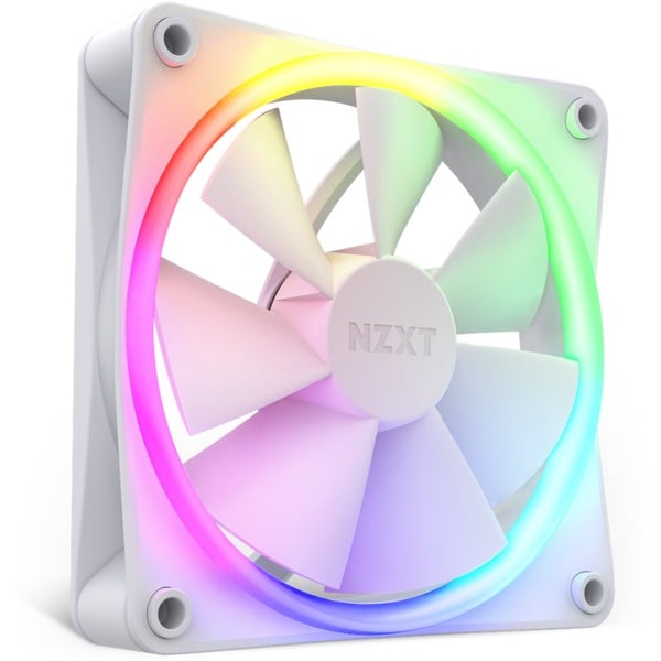 NZXT F120 RGB Single 120x120x26 case fan Wit, 4pins PWM fanconnector