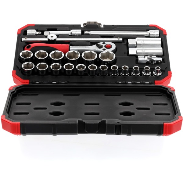 Gedore Dopsleutelset 3/8 SW6-24mm 26tlg Rood/zwart