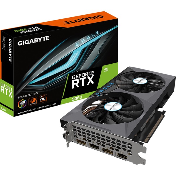 GIGABYTE GeForce RTX 3060 Eagle OC 12G grafische kaart LHR, 2x HDMI, 2x DisplayPort