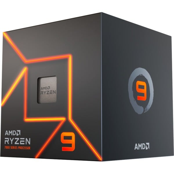 Ryzen 9 7900, 3,7 GHz (5,4 GHz Turbo Boost) socket AM5 processor boxed product photo; exact retailer MPN 100-100000590BOX