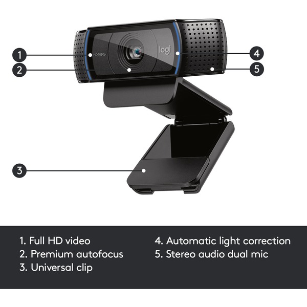 Logitech HD Pro Webcam C920 Zwart