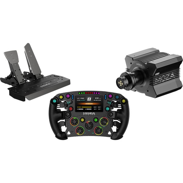 MOZA Racing R12 V2 + FSR 2 + SR-P bundel Zwart, Basis, stuur en 