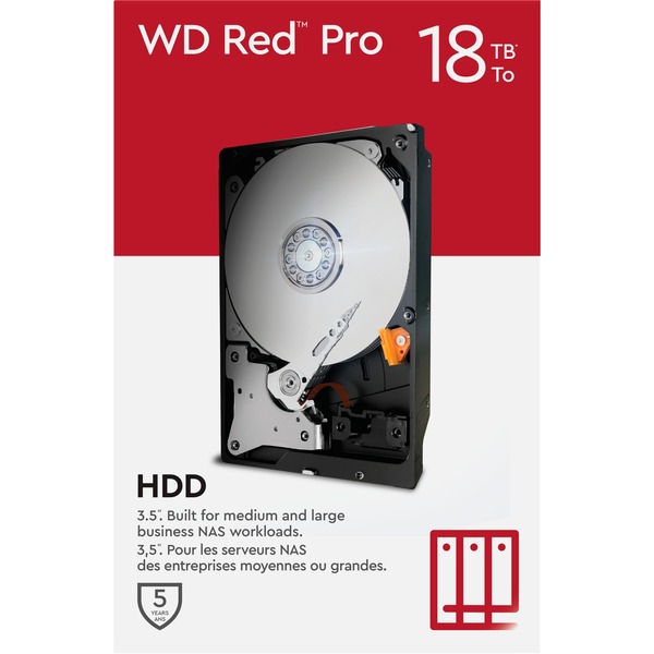 niet voldoende werkzaamheid stout WD Red Pro, 18 TB harde schijf WD181KFGX, SATA 600, 24/7, AF
