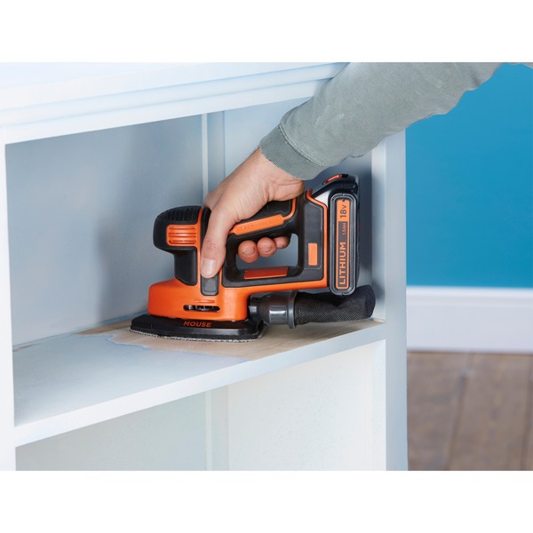 BLACK+DECKER Mouse Detail accu schuurmachine BDCDS18 deltaschuurmachine Zwart/oranje, Incl. Accu