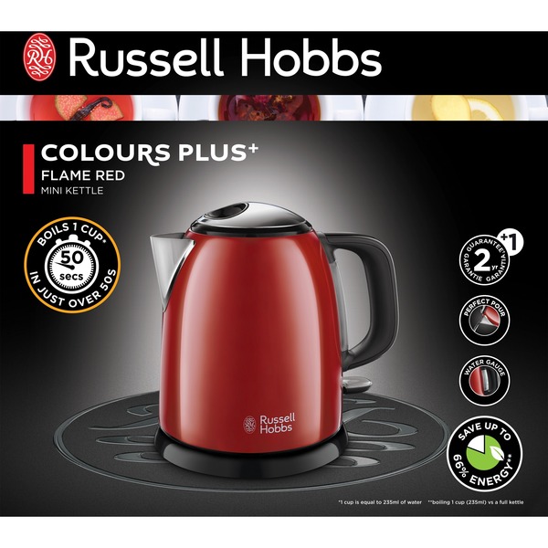 Russell Hobbs Colours Flame Red mini waterkoker 1