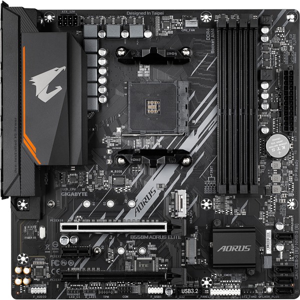 GIGABYTE AORUS B550M ELITE, socket AM4 moederbord RAID, Gb-LAN, Sound, µATX