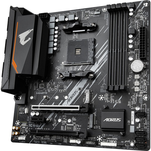 AORUS B550M ELITE, socket AM4 moederbord RAID, GbLAN, Sound, µATX
