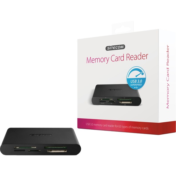 USB 3.0 Memory Card Reader MD061 kaartlezer Zwart