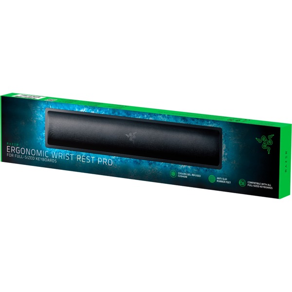 Razer Cooling Gel Wrist Rest Pro for Full Size Keyboard polssteun Zwart