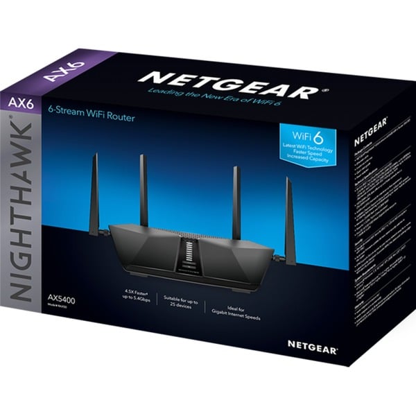 NETGEAR Nighthawk AX6 6Stream AX5400 WiFi Router Zwart
