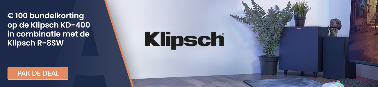 Bundelkorting Klipsch KD-400 + Klipsch R-8SW