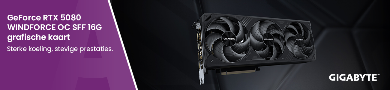 GIGABYTE GeForce RTX 5080 WINDFORCE OC SFF 16G grafische kaart