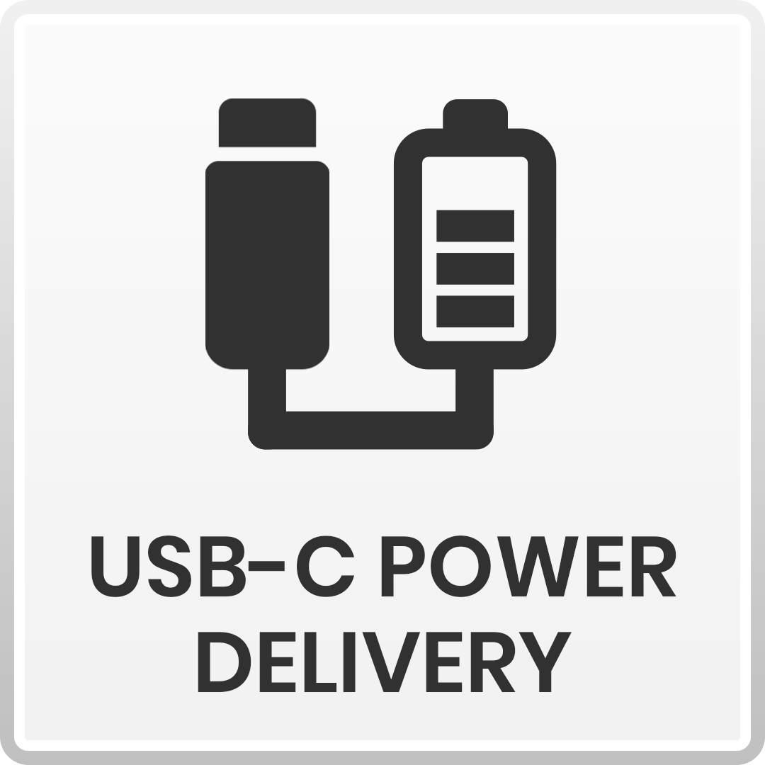 Deze laptop is voorzien van  USB-C Power Delivery.