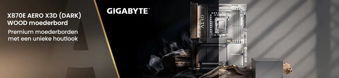 GIGABYTE X870E AERO X3D (DARK) WOOD socket AM5 moederbord