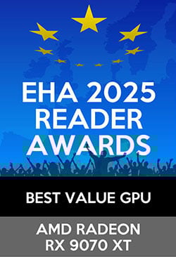 Winnaar van een European Hardware Reader Award 2025